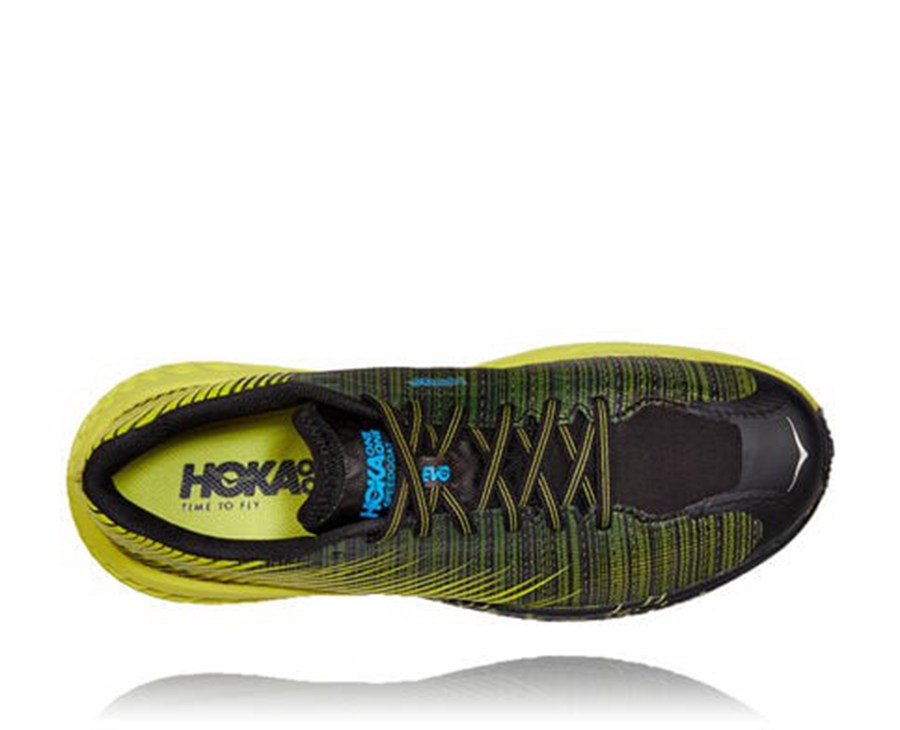 Hoka One One Evo Speedgoat Trailskor Dam - Svarta/Gröna - AZBDQ-2506